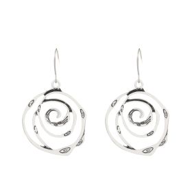 Fashion Special-interest Creative Long Vintage Hollow Circle Vortex Earrings For Women