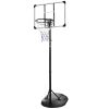 Portable Basketball Hoop System Stand Height Adjustable 7.5ft - 9.2ft with 32 Inch Backboard and Wheels for Youth Adults Indoor Outdoor Basketball Goa