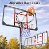 Basketball System,Adjustable Height 77" - 102"(6.46ft - 8.53ft) Portable Impact Backboard Outdoor Basketball Hoop with 33" PE Backboard for Adult