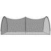 Baseball Batting Cage Net Black 196.9"x157.5"x98.4" Polyester