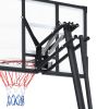 Portable Basketball Hoop Basketball System 8-10ft Height Adjustable for Youth Adults LED Basketball Hoop Lights, Colorful lights, Waterproof,Super Bri