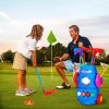 Toddler Golf Set with 4 Balls 4 Clubs 2 Holes 2 Flags Golf Cart Indoor Outdoor Golf