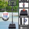 Teenagers Portable Basketball Hoop Height Adjustable basketball hoop stand 7.5ft - 10ft with 44 Inch Backboard and Wheels for Adults Teens