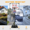 Basketball System,Adjustable Height 77" - 102"(6.46ft - 8.53ft) Portable Impact Backboard Outdoor Basketball Hoop with 33" PE Backboard for Adult