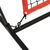 Portable Baseball Net Black and Red 84.6"x42.1"x85" Polyester