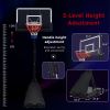 Portable Basketball Hoop Basketball System 8-10ft Height Adjustable for Youth Adults LED Basketball Hoop Lights, Colorful lights, Waterproof,Super Bri