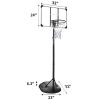 Portable Basketball Hoop System Stand Height Adjustable 7.5ft - 9.2ft with 32 Inch Backboard and Wheels for Youth Adults Indoor Outdoor Basketball Goa