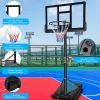 Portable Basketball Hoop Backboard System Stand Height Adjustable 6.6ft - 10ft with 44 Inch Backboard and Wheels for Adults