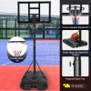 Portable Basketball Hoop Backboard System Stand Height Adjustable 6.6ft - 10ft with 44 Inch Backboard and Wheels for Adults