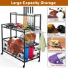 Sports Equipment Organizer , Garage Ball Storage, Baseball Bat Holder Holds 24 Bats, Black