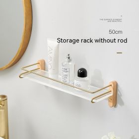 Acrylic Bathroom Walnut Storage Rack Punch Free Storage Rack (Option: 50 Long Beech With Fence)