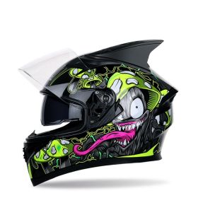 Four seasons corner motorcycle racing helmet (Option: Black-XXL)