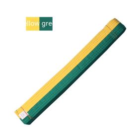 Simple Solid Color Taekwondo Belt Ribbon (Option: Yellow And Green Belt-220cm)