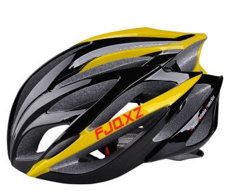 Bicycle Helmet Male Mountain Bike Road Wheel Sliding Balance Bike Breathable Riding Equipment (Option: Yellow-One size)