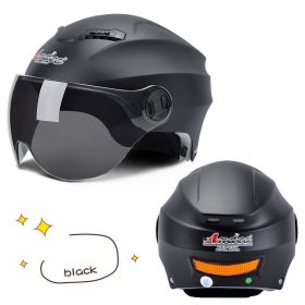 Universal Helmet Lightweight Winter Heating Helmet (Option: Black-A)