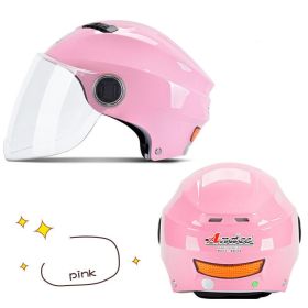 Universal Helmet Lightweight Winter Heating Helmet (Option: Pink-D)