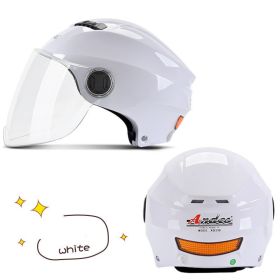 Universal Helmet Lightweight Winter Heating Helmet (Option: White-D)