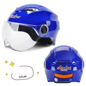 Universal Helmet Lightweight Winter Heating Helmet (Option: Blue-B)