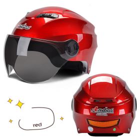 Universal Helmet Lightweight Winter Heating Helmet (Option: Red-A)