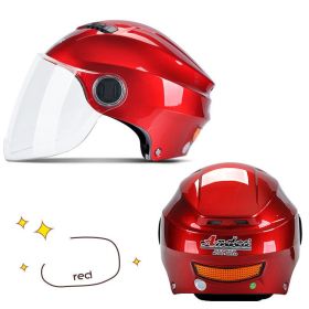 Universal Helmet Lightweight Winter Heating Helmet (Option: Red-D)