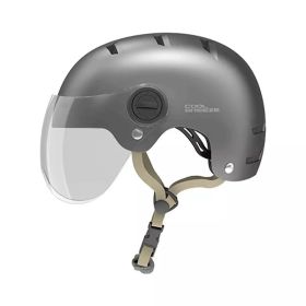 Cool Breeze Riding Helmet Cushioning And Anti-impact (Option: Gray -B)