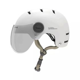 Cool Breeze Riding Helmet Cushioning And Anti-impact (Option: White-B)