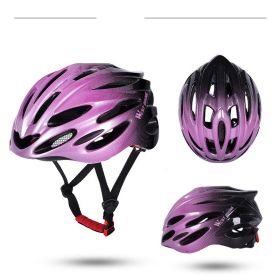 One-piece Helmet Riding Equipment  Bicycle gradient helmet (Color: Purple)