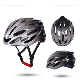 One-piece Helmet Riding Equipment  Bicycle gradient helmet (Color: grey)