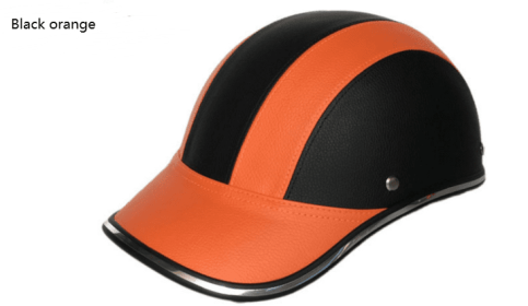 Motorcycle adult helmet (Option: Black orange-Front logo)