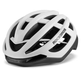 Locke Brothers Riding Helmet Pneumatic Bicycle Helmet (Option: White-L)