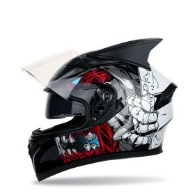 Four seasons corner motorcycle racing helmet (Option: White-XXL)