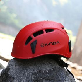 Outdoor Mountaineering Downhill Helmet Riding Hat Expand Protective Helmet (Color: Red)