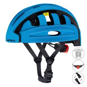 Electric scooter balance bike folding riding helmet (Color: Blue)