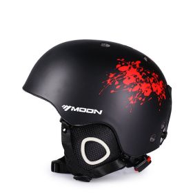 Ski Helmet Snow Safety Helmet Protective Gear Sports Equipment Head Protection Integrated (Option: Red ink-M)