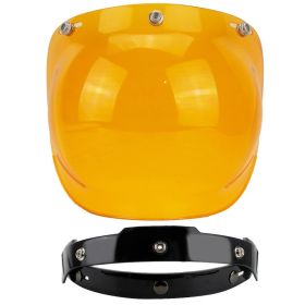 Windproof Universal Retro Helmet Bubble Goggles (Option: With bracket orange)