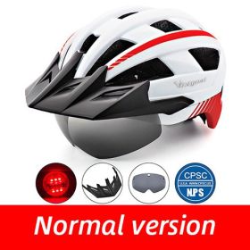 Driving helmet LED USB rechargeable bicycle helmet (Option: White LED)