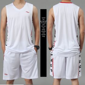 Casual Wear Sleeveless Thin Vest Running Wear Shorts Sportswear (Option: A WHITE-3XL)