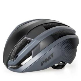 PMT Heslang Spudy Cycling Pneumatic Integrated Helmet (Option: Titanium black-L)