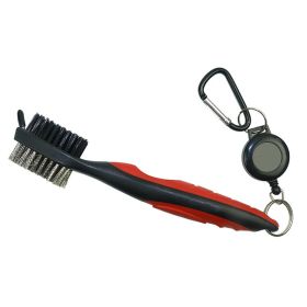 Double-sided brush for golf swing (Color: Red)