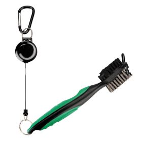 Double-sided brush for golf swing (Color: green)