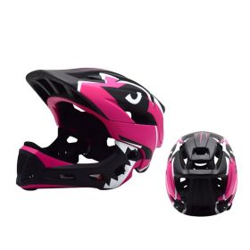 Children's Balance Bike Helmet Bicycle Riding Sports Protective Gear Sliding Scooter Full Face Helmet (Option: Pink-One size)