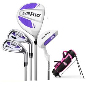 Children's Golf Club Set For Beginners (Option: White purple pole-5or8 years old)