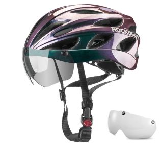 Rock brothers riding helmet (Option: Purple Transparent)