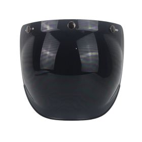 Windproof Universal Retro Helmet Bubble Goggles (Option: Single lens black)