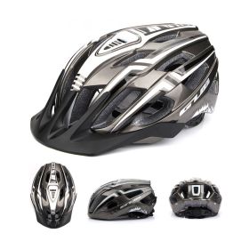 Bicycle Equipment Helmet Summer Men And Women With Lights (Option: Bright titanium-M)