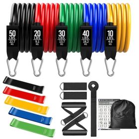 Family Exercise Resistance Belt Set (Option: SET B150LB16PCS)