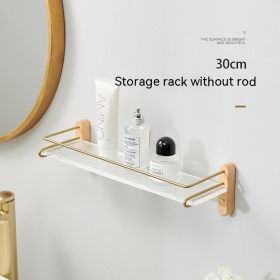 Acrylic Bathroom Walnut Storage Rack Punch Free Storage Rack (Option: 30 Long Beech With Fence)