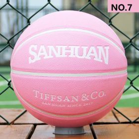 PU Indoor And Outdoor General Purpose Basketball For Children (Option: No.7 Pink)