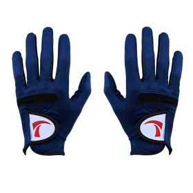 A Pair Golf Gloves Men's Microfiber Cloth Gloves Soft Wear Resistant Non-slip Breathable Gloves Durable (Option: XL)