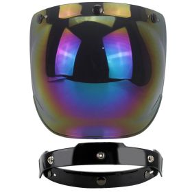 Windproof Universal Retro Helmet Bubble Goggles (Option: With bracket color mirror)